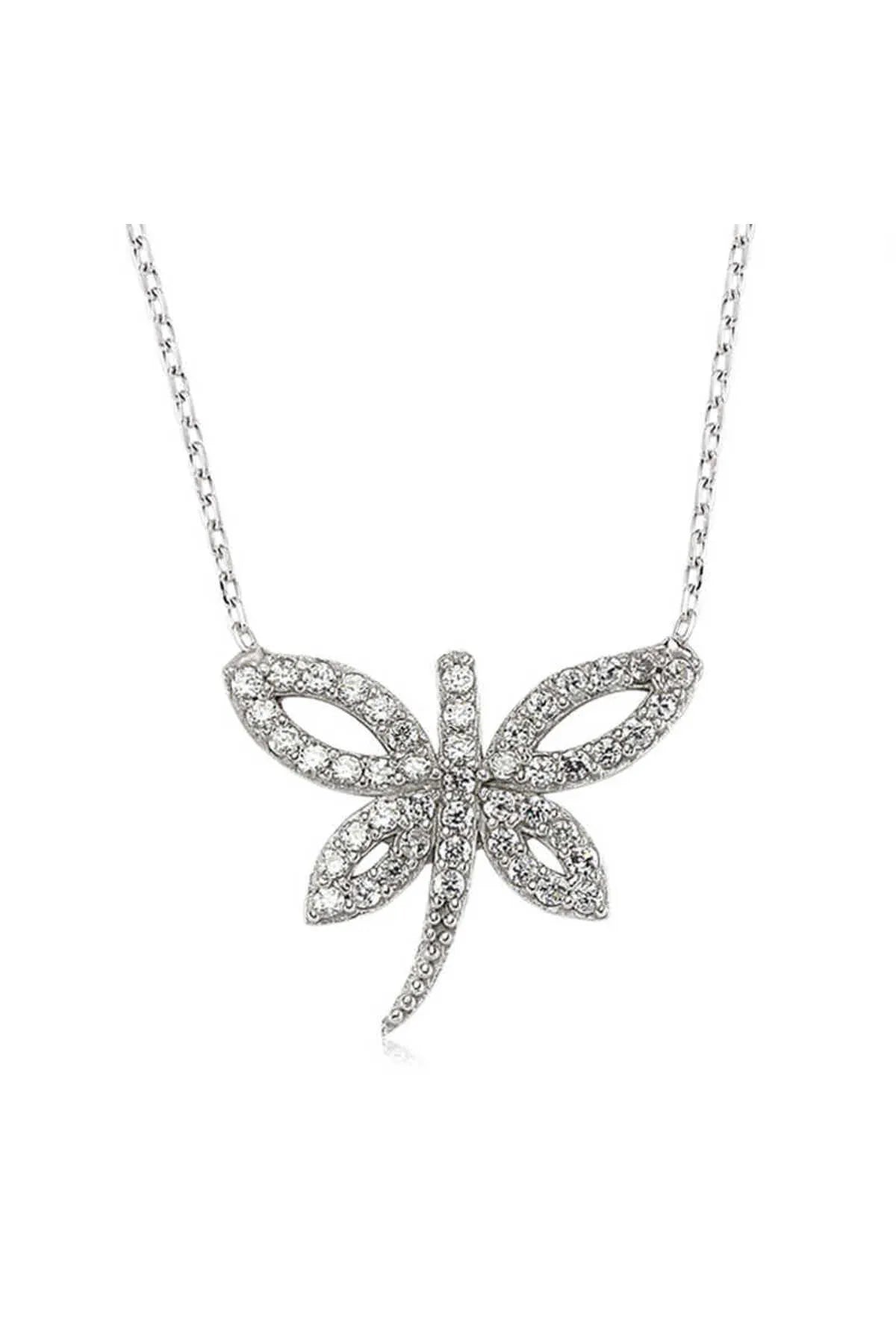 Silver Dragonfly Necklace